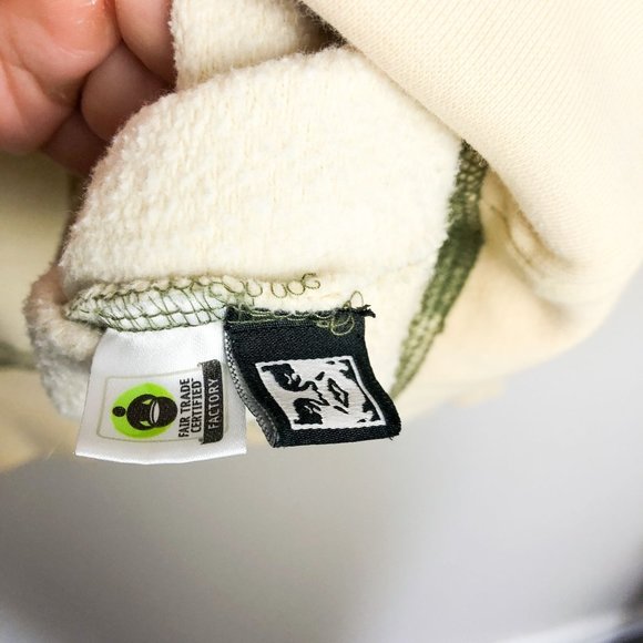 Obey Pullover Hoodie Tie Dye Green Cream Hooded Sweatshirt Mens Large - Picture 7 of 7